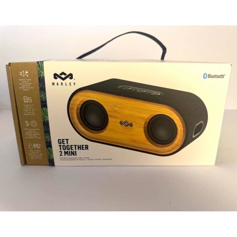 House of Marley Get Together 2 Mini Bluetooth Speaker 15Hr USB-C Water Resist